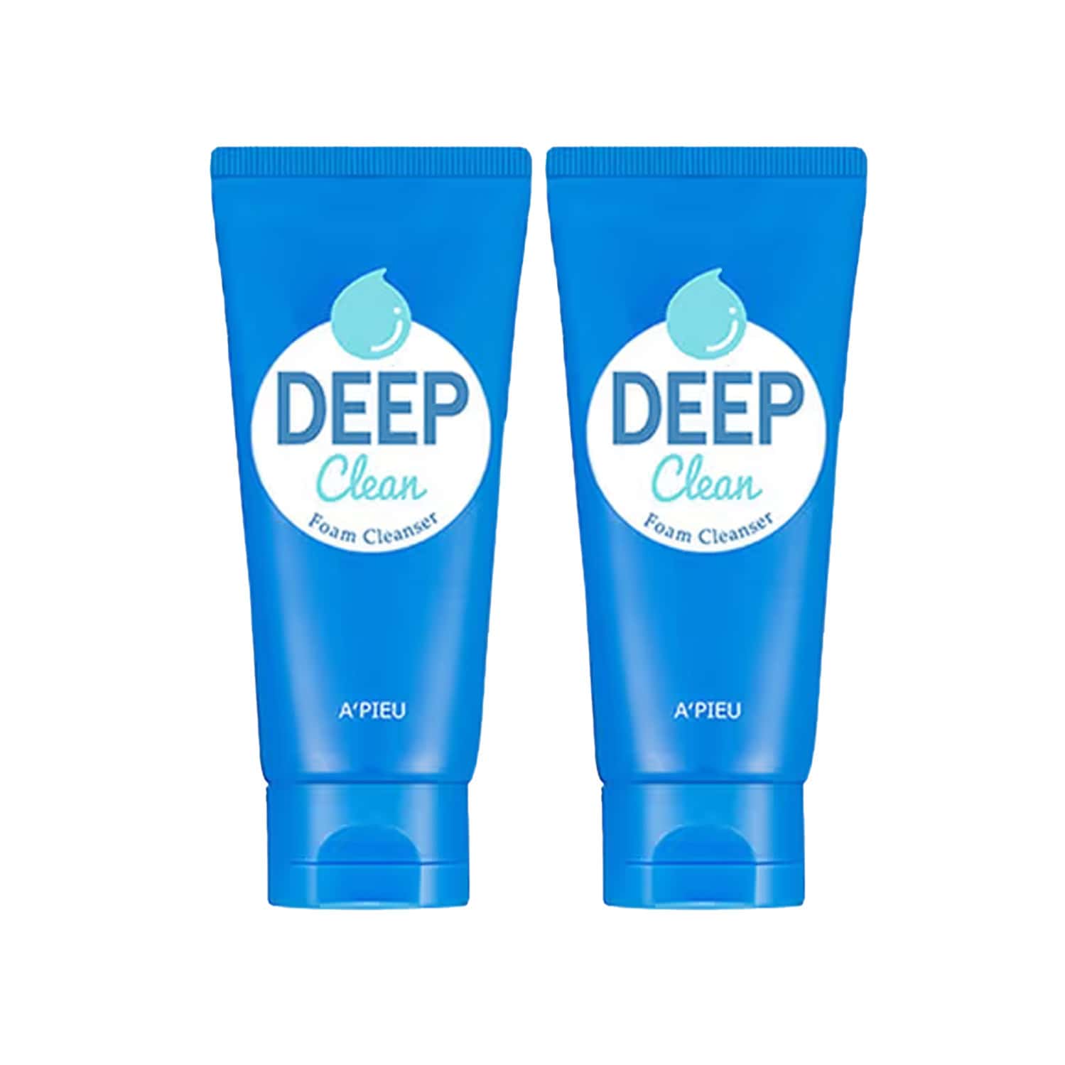 A'Pieu Deep Clean Foam Cleanser - 2ea - Korean Face Cleanser - Korean Skincare - 130ml