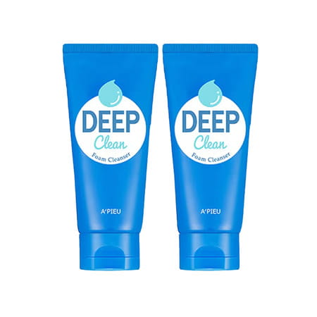 A'Pieu Deep Clean Foam Cleanser - 2ea - Korean Face Cleanser - Korean Skincare - 130ml