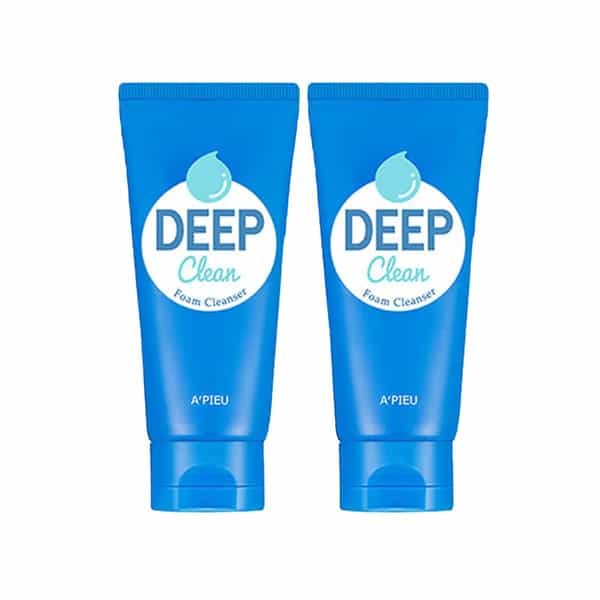A'pieu Deep Clean Foam Cleanser - 2Ea - Korean Face Cleanser - Korean Skincare - 130Ml