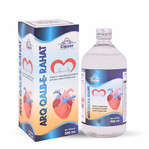 Cipzer Arq Qalb-E-Rahat 500Ml | Herbal Tonic For Heart Health| Cholesterol & Circulation Support