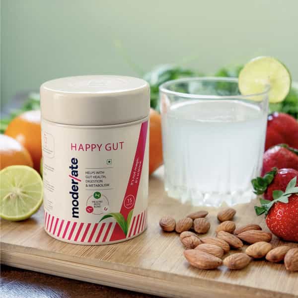 Moderate Happy Gut Supplement |Promotes Gut Health| 20 Billion Cfu, 9 Diverse Probiotics + Prebiotic