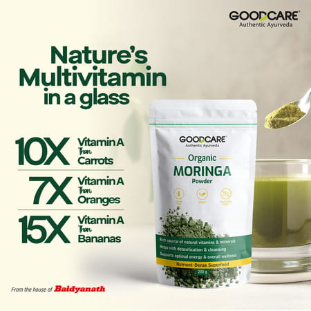 Goodcare Organic Moringa Powder | Adults | Superfood | 200 G | Pack Of 1