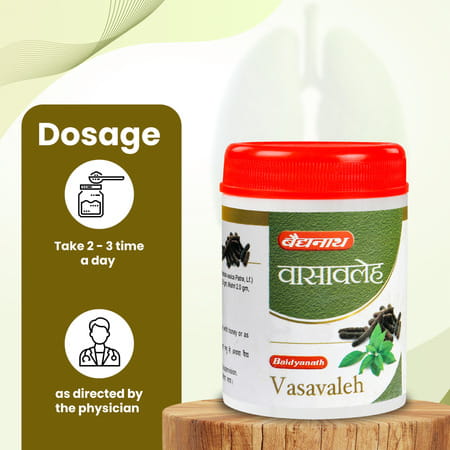 Baidyanath Ayurved Vasavaleh 120G For Cough | Cold & Respiratory Support (Pack Of 2)