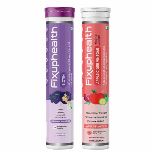 Fixuphealth Biotin Selenium Amino Acids Vitamin And Zinc & Acv With The Mother Vitamin B6 B12 Combo