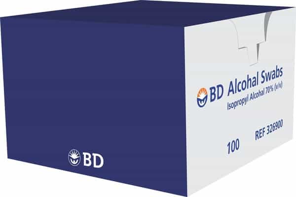 BD Alcohol Swabs 100BX