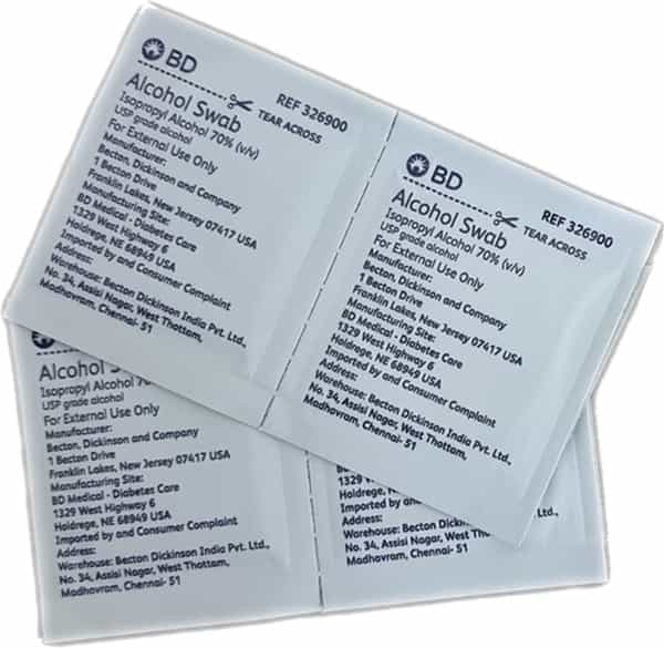 BD Alcohol Swabs 100BX