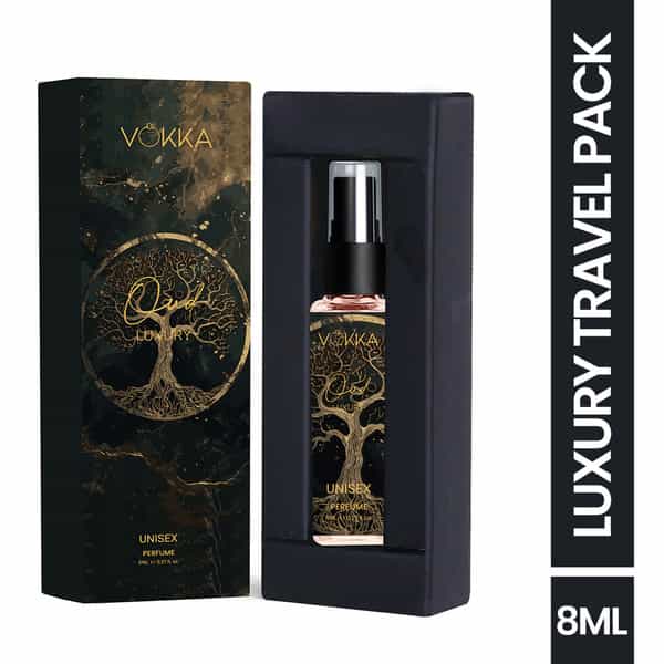 Vokka Pocket Perfume Oud 8Ml Luxury Long Lasting Perfume For Men & Women | Tobacco Sandalwood Notes