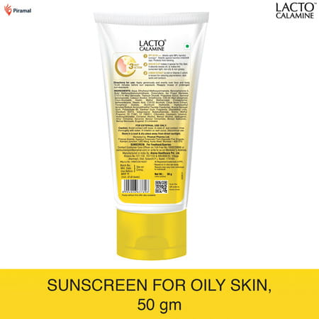 Lacto Calamine Sunscreen Spf 50 Kaolin Clay With Lemon Extracts 50 Gm