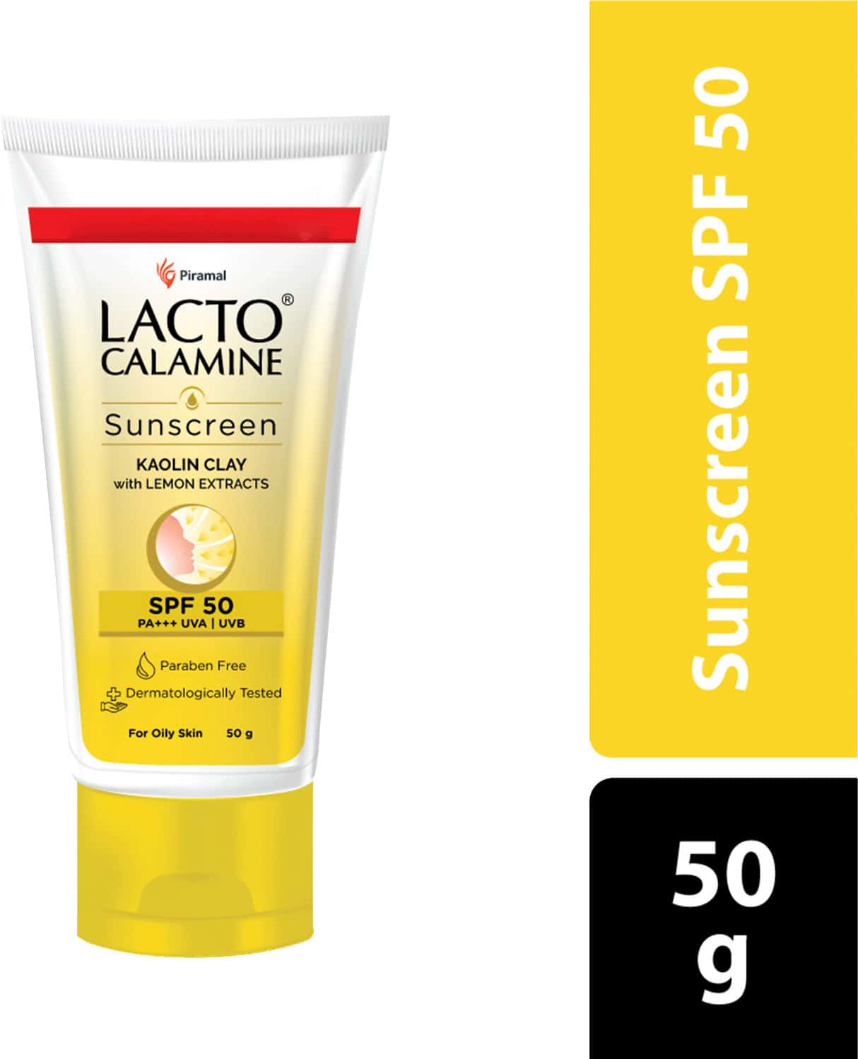 Lacto Calamine Sunscreen Spf 50 Pa+++ | Kaolin Clay With Lemon Extracts 50 Gm