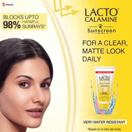 Lacto Calamine Sunscreen Spf 50 Pa+++ | Kaolin Clay With Lemon Extracts 50 Gm