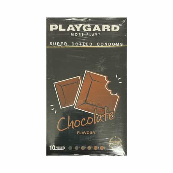 Playgard More Play+ Chocolate Flavour Super Dotted Box Of 10 Condoms
