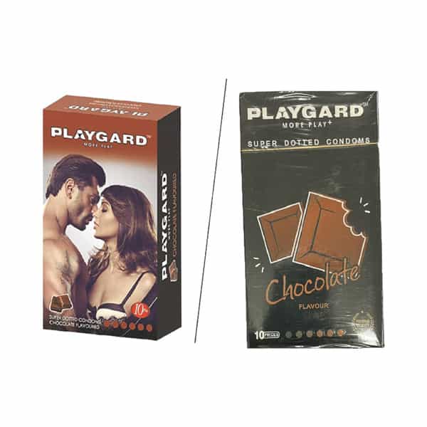 Playgard More Play+ Chocolate Flavour Super Dotted Box Of 10 Condoms