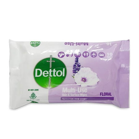 Dettol Multi Use Floral Wipe 10 No'S