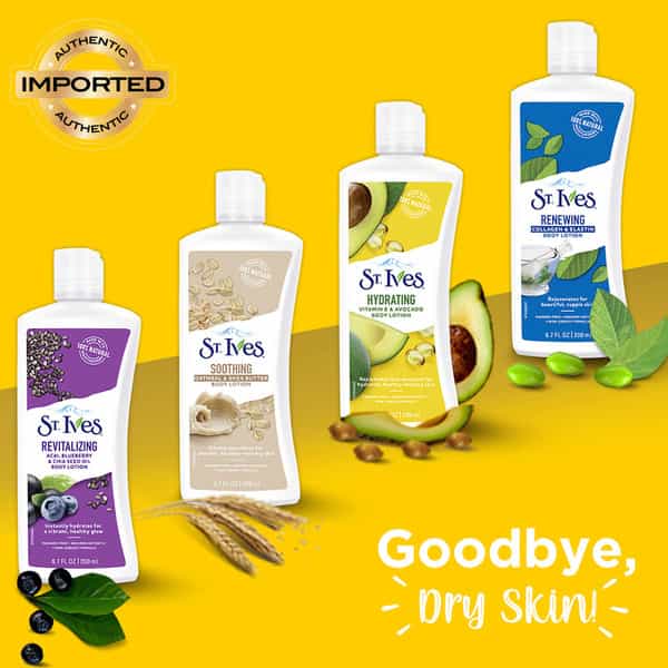 St. Ives Hydrating Vitamin E & Avocado Body Lotion | 100% Natural Moisturizers | 200Ml