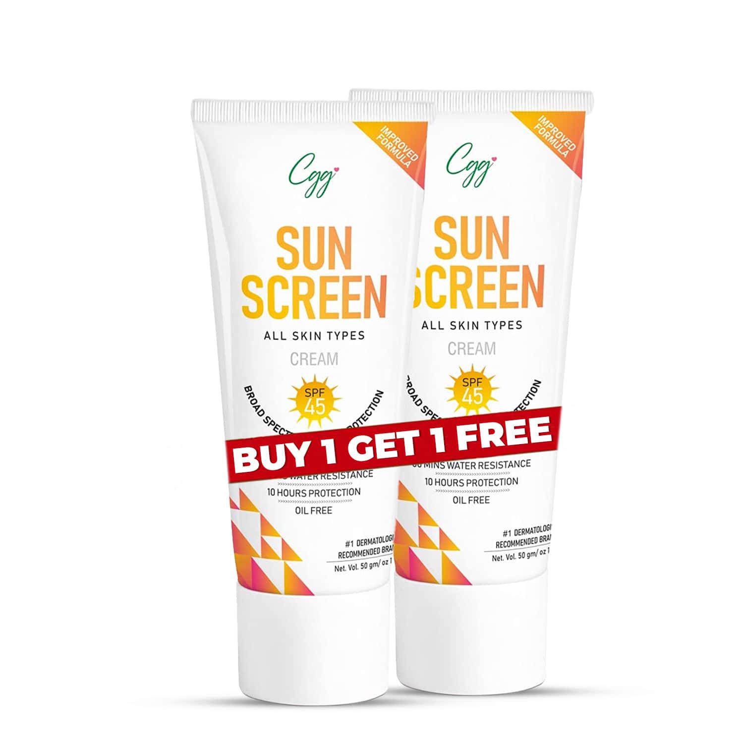 Cgg Cosmetics Sunscreen Sun Block Kit With Spf 45 Pa+++ Broad Spectrum Uva/uvb