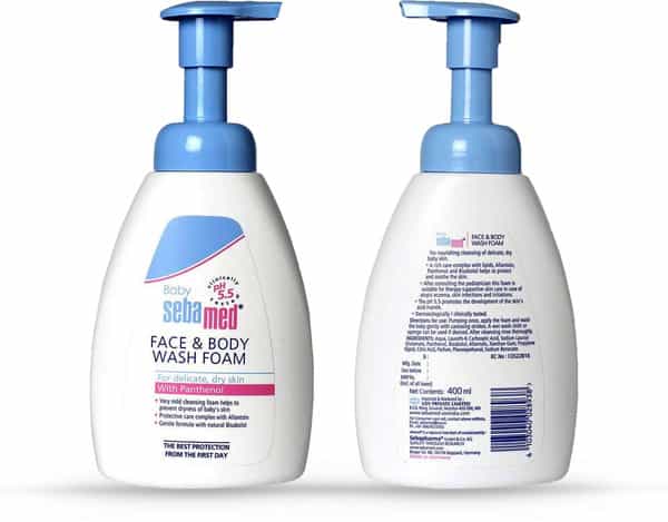 Sebamed Baby Face & Body Wash Foam | Ph 5.5 | For Delicate & Dry Skin | 400 Ml