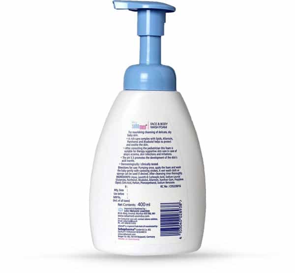 Sebamed Baby Face & Body Wash Foam | Ph 5.5 | For Delicate & Dry Skin | 400 Ml