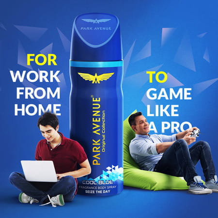 Park Avenue Original Cool Blue Deodorant Perfume For Men -150 Ml (Pack Of 2)