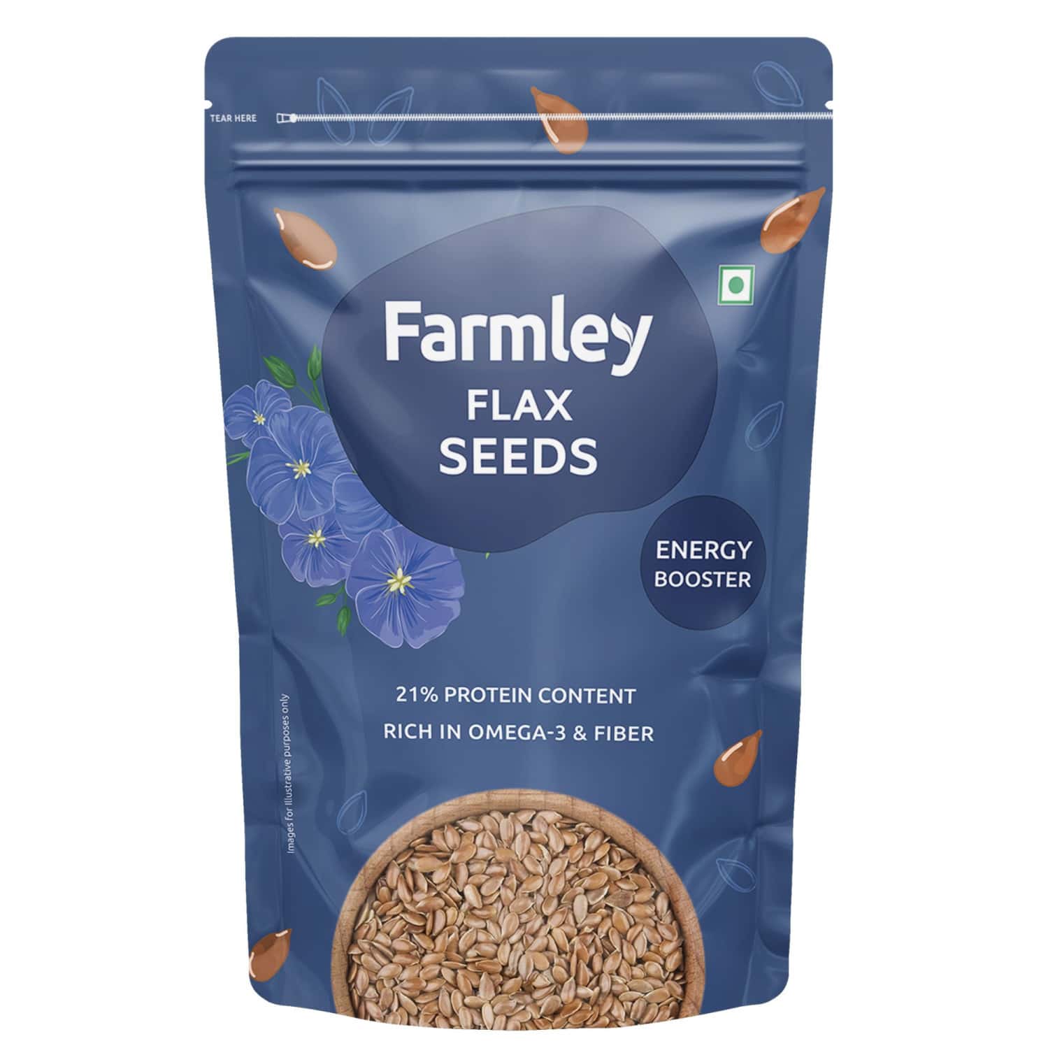 Farmley Flax Seeds Rich In Protein 400g (200g X 2 )