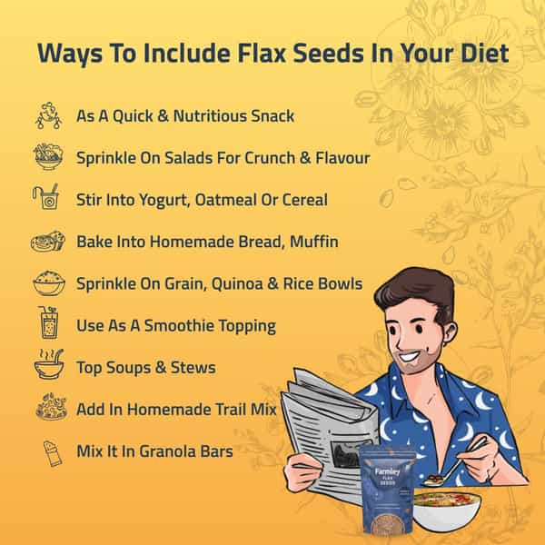 Farmley Flax Seeds Rich In Protein 400G (200G X 2 )