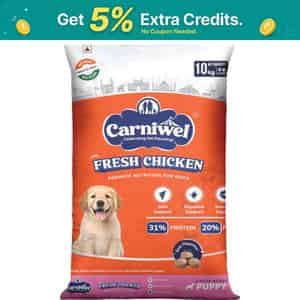 Carniwel Fresh Chicken Puppy Dry Dog Food 10 Kg | Natural Ingredients For Healthy Skin & Coat