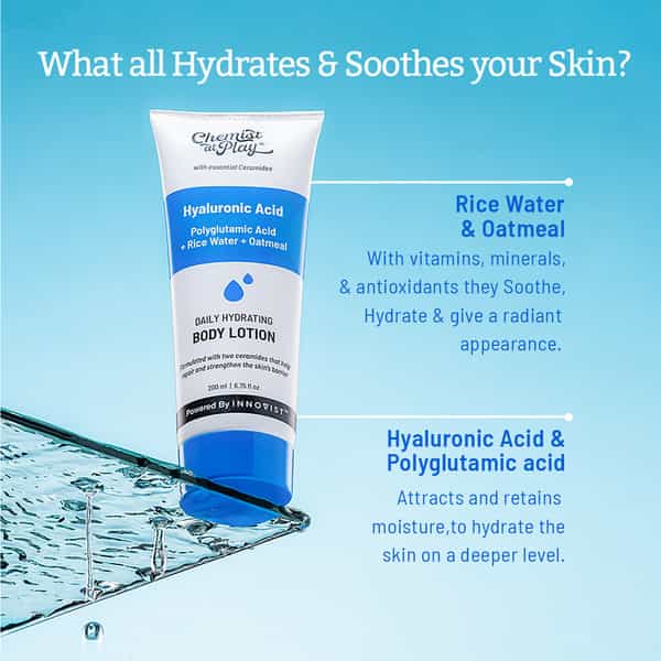 Chemist At Play Hydrating Body Lotion | Intense Hydration & Skin Moisturization | Rice Water 200Ml
