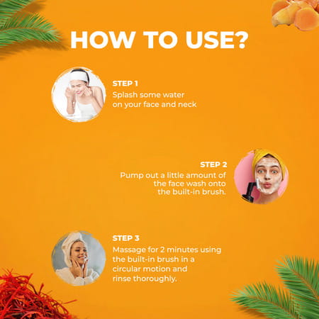 Otrix Ubtan Foaming Face Wash With Built-In Brush