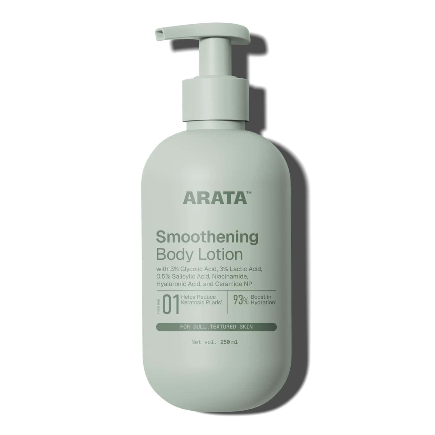 Arata Smoothening Body Lotion | Reduces Bumps & Keratosis | Glycolic & Salicylic | 250 Ml