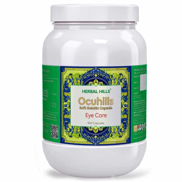 Herbal Hills Ocuhills Value Pack 900 Capsule (Pack Of 4) Eye Health Supplement With Clarified Butter