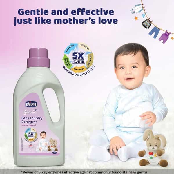 Chicco Baby Delicate Flowers Laundry Detergent Bottle Of 1000Ml