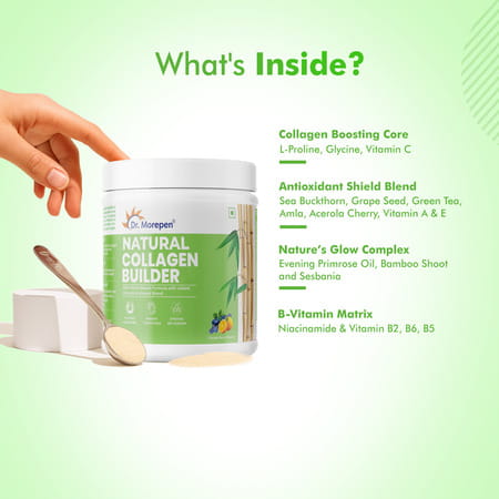 Dr. Morepen Natural Collagen Builder | Orange Berry Flavour - 250 G