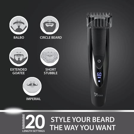Syska Ht4500k Runtime: 60 Min Trimmer For Men (Black)