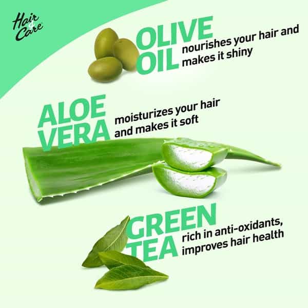 Hair & Care Damage Repair Non-Sticky Hair Oil With Aloe Vera Olive Oil & Green Tea - 500 Ml