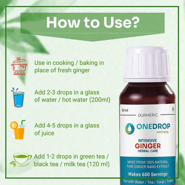 Durmeric Onedrop Intensive Ginger Herbal Drops - 60 Ml