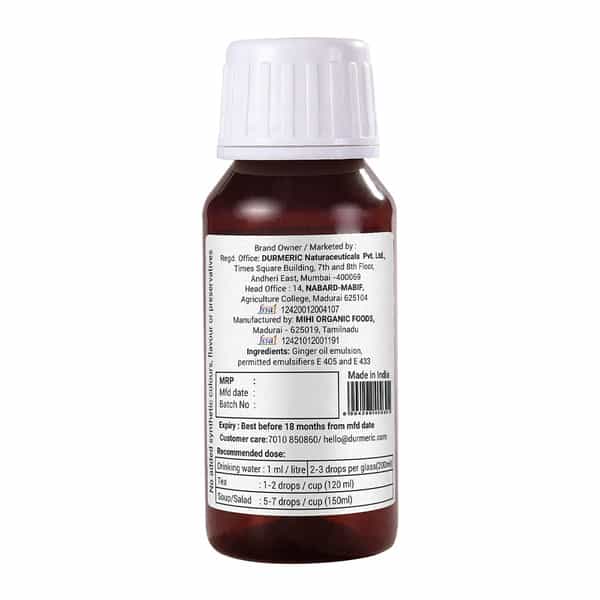 Durmeric Onedrop Intensive Ginger Herbal Drops - 60 Ml