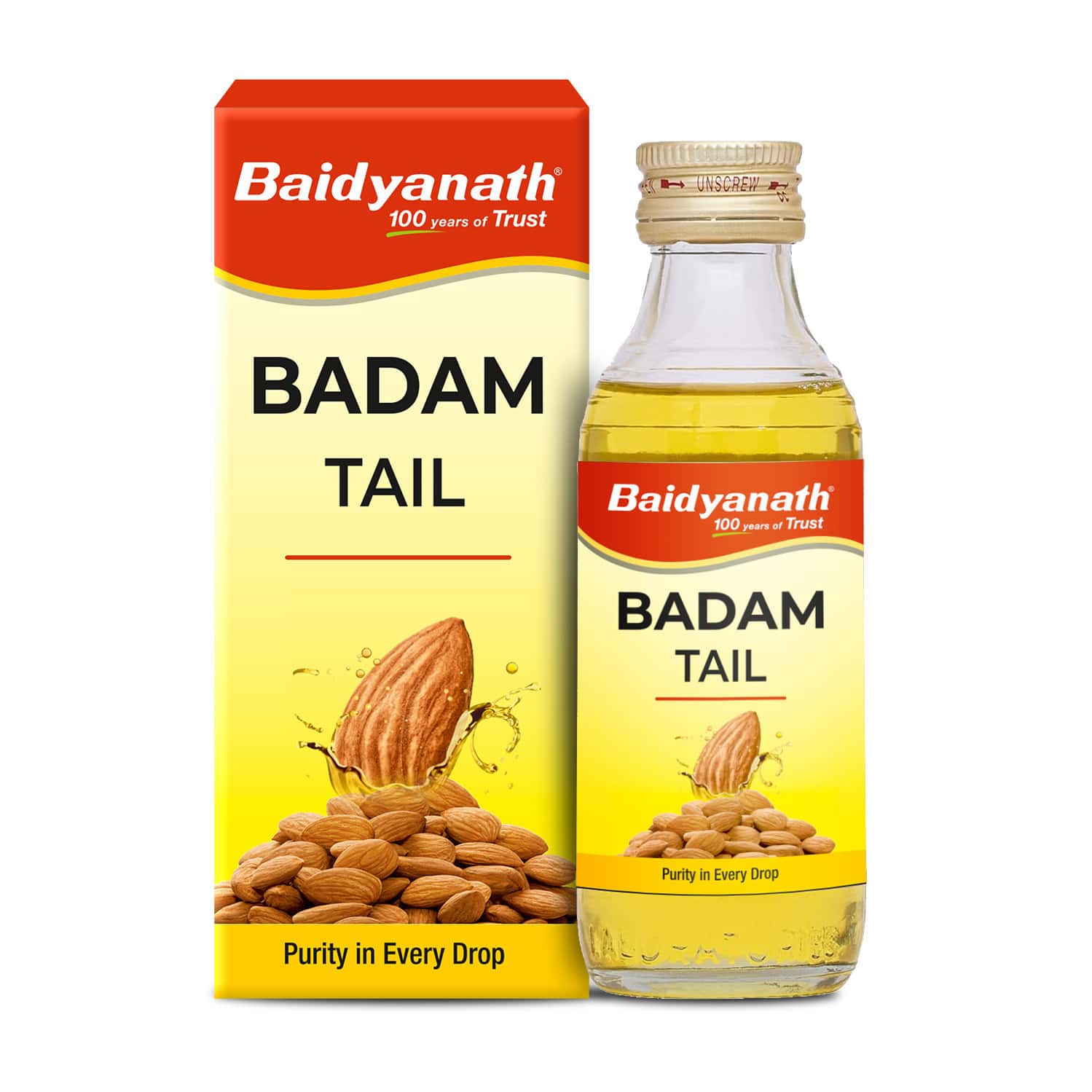 Baidyanath Badam (almond) Oil | All In One Oil For Skin | Body & Hair - 50ml