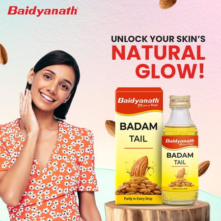 Baidyanath Badam (Almond) Oil | All In One Oil For Skin | Body & Hair - 50ml