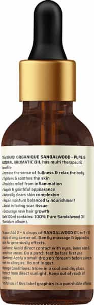 Khadi Organique Sandalwood Essential Oil 15 Ml