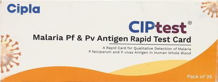 Ciptest Malaria Pf & Pv Antigen Rapid Test Card Pack Of 25 Kit