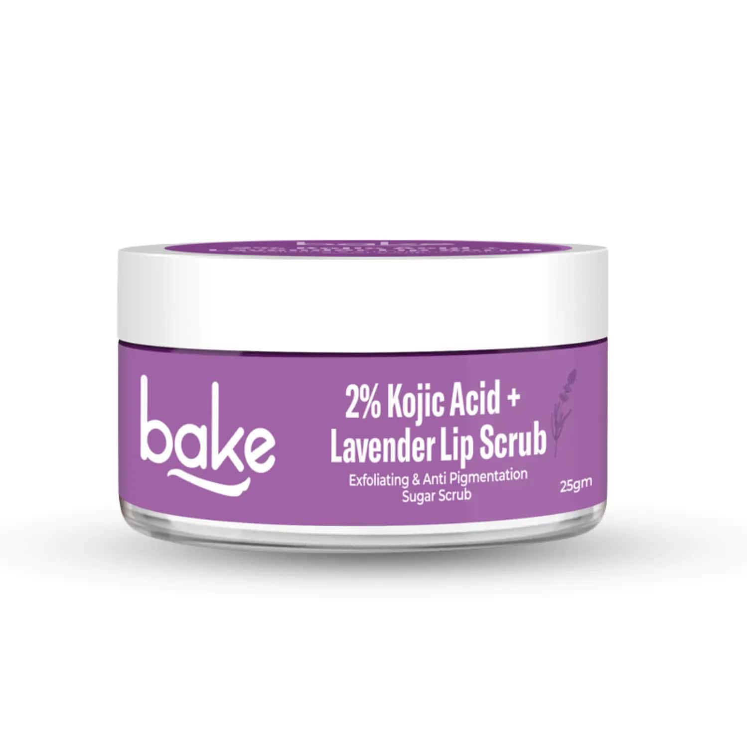 Bake 2% Kojic Acid Lavender Lip Scrub For Dark Lips | Exfoliates & Hydrates | 25g