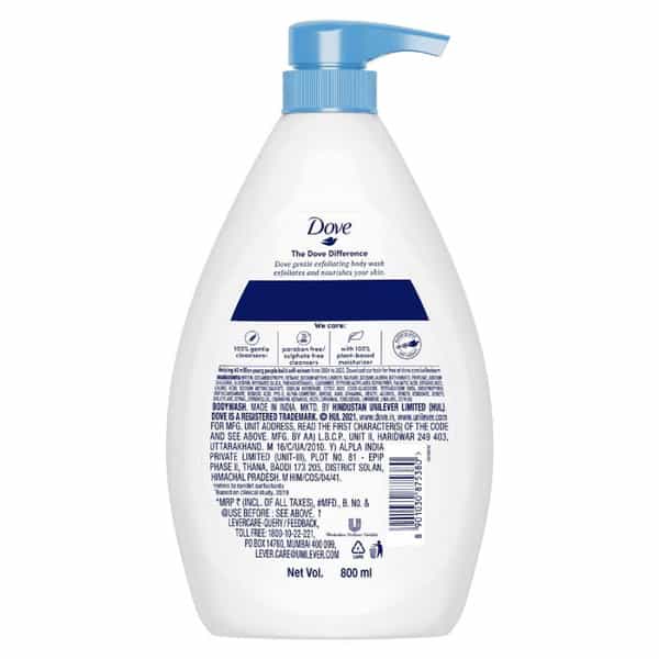 Dove Gentle Exfoliating Nourishing Body Wash | For All Skin Type | 800 Ml