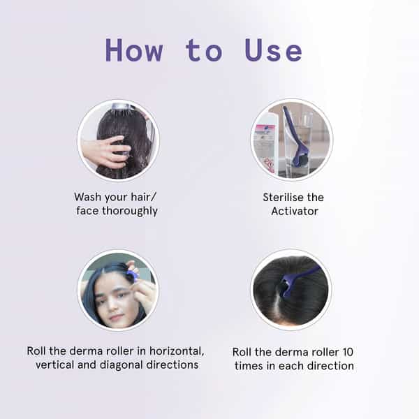 Be Bodywise Derma Roller For Women 0.5Mm 540 Titanium Alloy Needles For Hair Growth