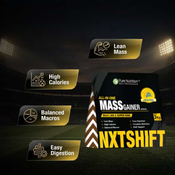 Pure Nutrition Nxtshift Mass Gainer |Chocolate | High Calorie Lean Muscle Support 3 Kg