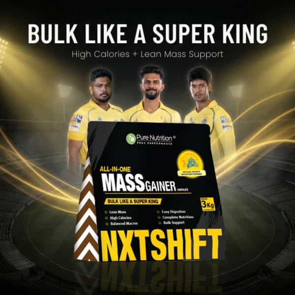 Pure Nutrition Nxtshift Mass Gainer |Chocolate | High Calorie Lean Muscle Support 3 Kg