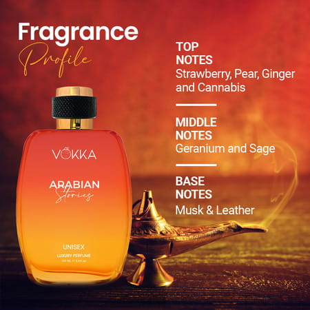 Vokka Arabian Stories 100ml | Luxury Long Lasting Perfume For Men & Women | Edp Fragrance For Gift