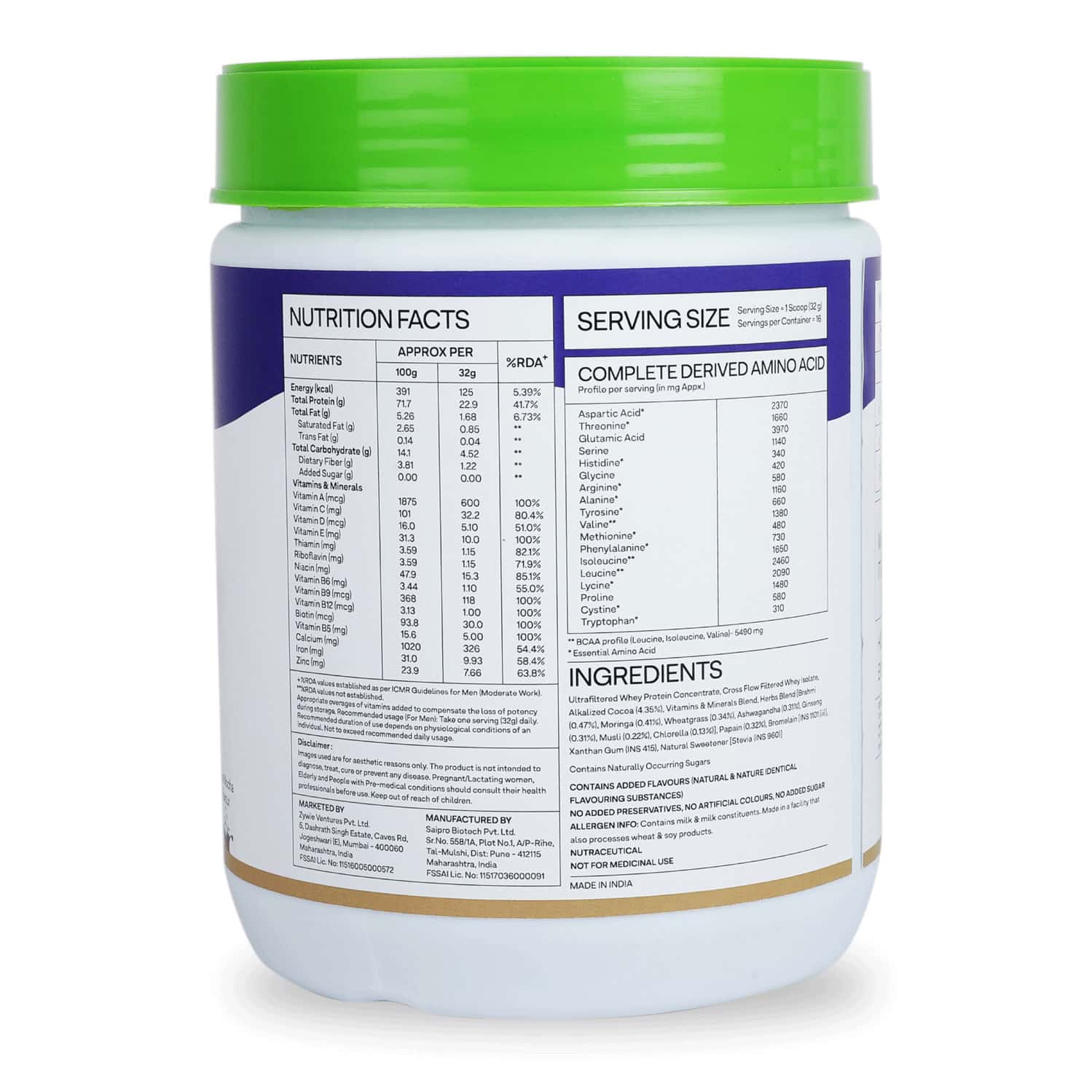 Buy OZIVA PROTEIN & HERBS FOR MEN CAFE MOCHA 500G FOR MUSCLE BUILDING