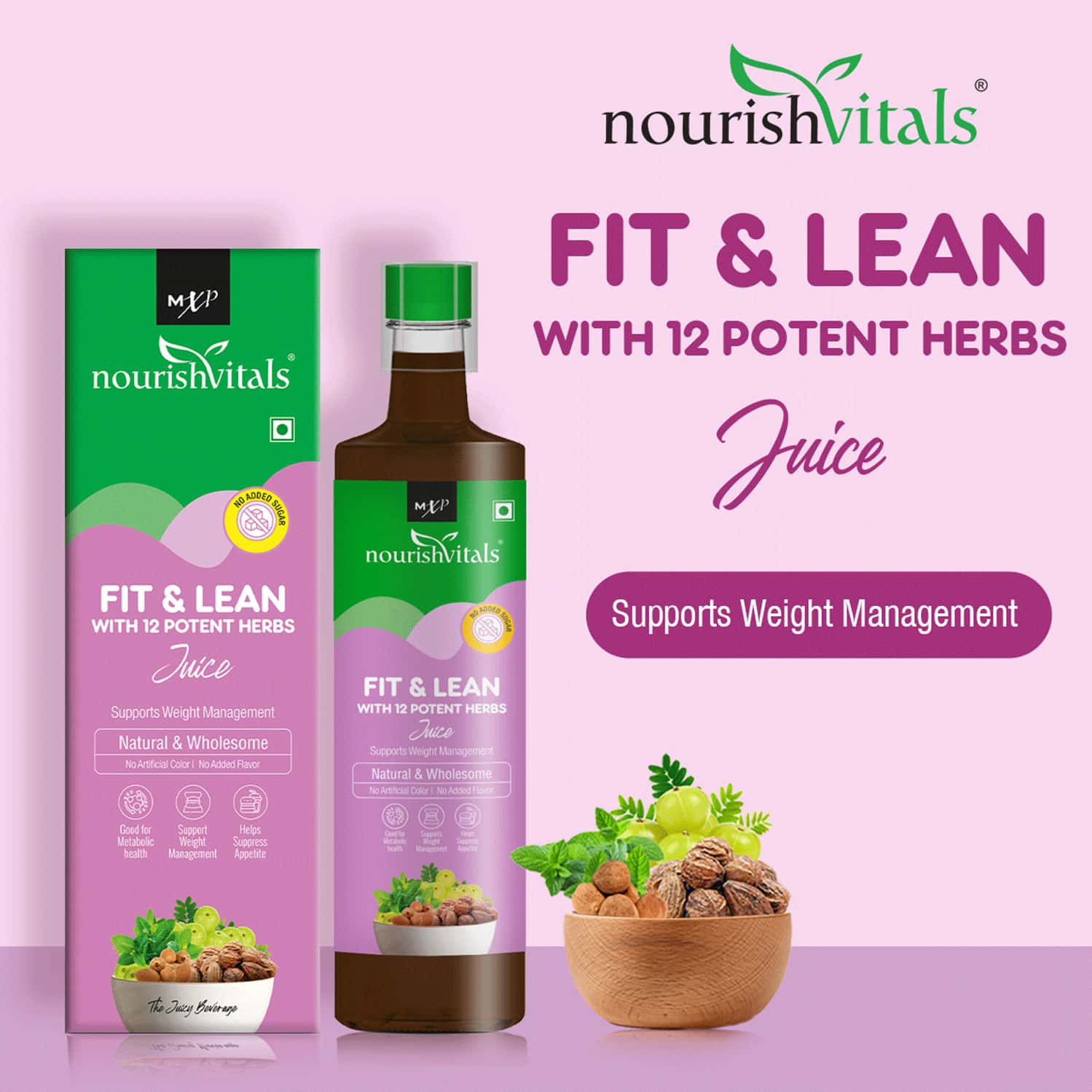 Buy NOURISHVITALS IMMUNITY JUICE + FIT & LEAN JUICE A NATURAL