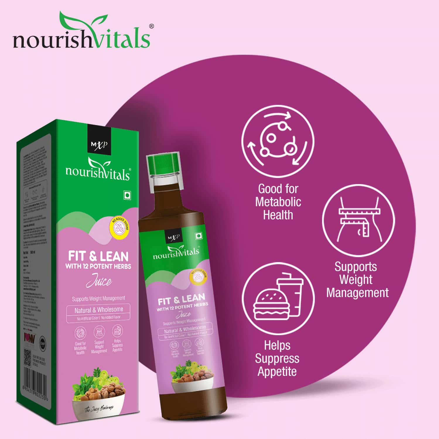 Buy NOURISHVITALS IMMUNITY JUICE + FIT & LEAN JUICE A NATURAL