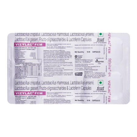 Vizylac Fem For Women Strip Of 10 Capsules