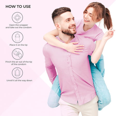 Mojocare Excites - Strawberry Ultra Thin Condoms